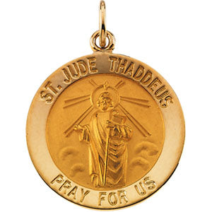 14K Yellow Gold St. Jude Thaddeus Pendant