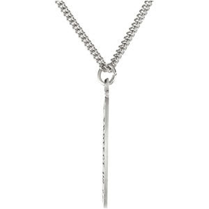 Sterling Silver Oval St. Christopher Pendant Medl with Chain