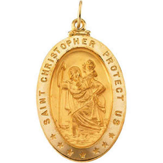 14K Yellow Gold St. Christopher Pendant