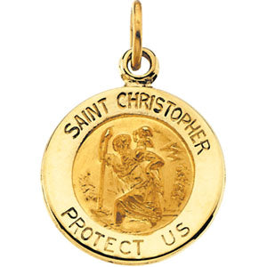 14K Yellow Gold St. Christopher Charm
