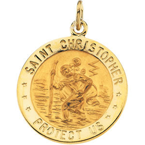 14K Yellow Gold St. Christopher Pendant