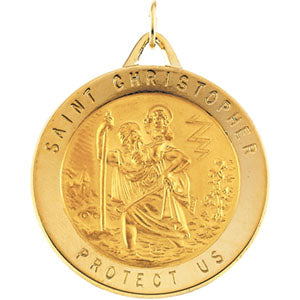 14K Yellow Gold St. Christopher Pendant