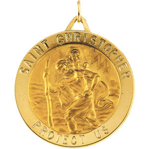 14K Yellow Gold St. Christopher Pendant