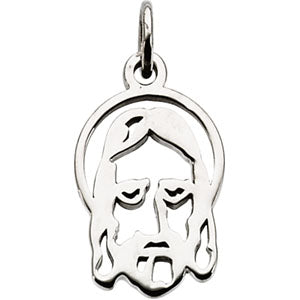 10K Yellow 14x9mm Face Of Jesus Silhouette Pendant