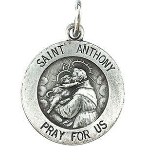 Sterling Silver St. Anthony Pendant with Chain