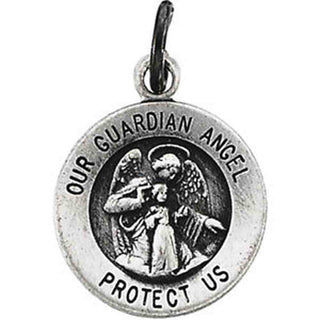 Sterling Silver Guardian Angel Medal with Chain at Catholic Shop