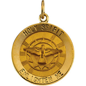 14K Yellow Gold Holy Spirit Pendant