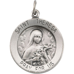 Sterling Silver St. Theresa Pendant with Chain