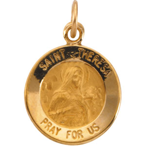 14K Yellow Gold St. Theresa Pendant