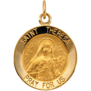 14K Yellow Gold St. Theresa Pendant