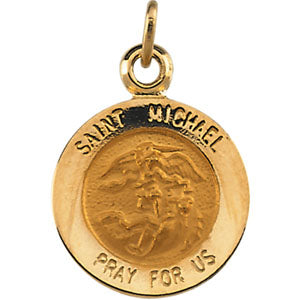 14K Yellow Gold St. Michael Pendant