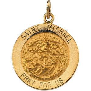 14K Yellow Gold St. Michael Pendant