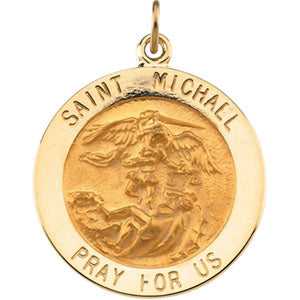 14K Yellow Gold St. Michael Pendant