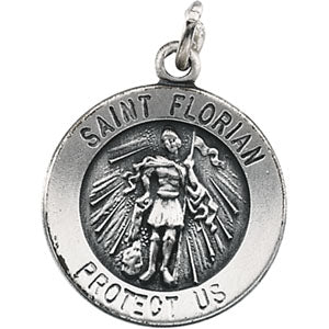 14K Yellow Gold Saint Florian Pendant