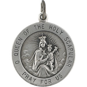 Sterling Silver Scapular Pendant with Chain