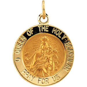 14K Yellow Gold Scapular Pendant