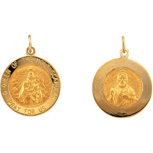 14K Yellow Gold Scapular Pendant