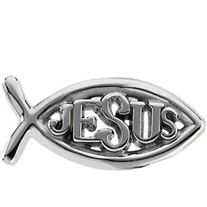 14K Gold Fish with "Jesus" Lapel Pin