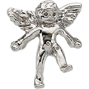 White Gold Angel Lapel Pin at Catholic Shop