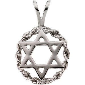 10K Yellow Star Of David Pendant