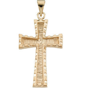 14K Yellow Gold Cross Pendant