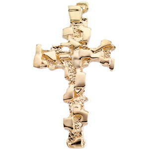 14K Yellow Gold Cross Pendant