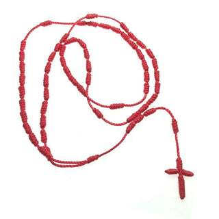 Our Lady Undoer of Knots Cord Rosary Gift Set - Red