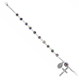 Cobalt Cloisonne Rosary Bracelet