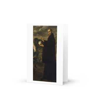 Religious Profession Card - St. Benedict by Zurbaran: front