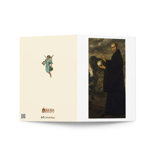 Religious Profession Card - St. Benedict by Zurbaran: outside