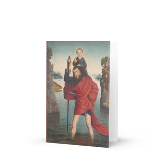 Graduation Card - St. Christopher Carrying the Christ Child: front