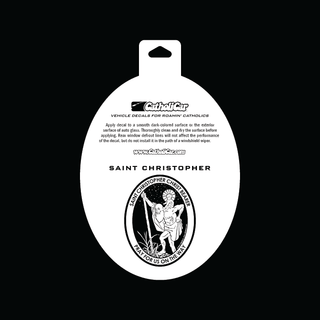 St. Christopher Vinyl Transparent Silver Decal