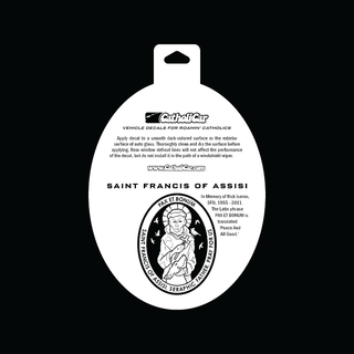 St. Francis of Assisi Vinyl Transparent Silver Decal
