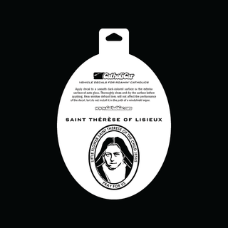 St. Therese Vinyl Transparent Silver Decal