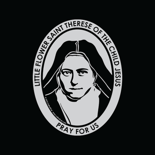 St. Therese Vinyl Transparent Silver Decal