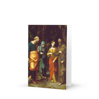 Feast Day Card - Sts. Peter, Martha, Mary Magdalene and Leonard: front