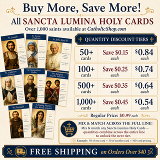 St. Thomas the Apostle Holy Cards quantity discounts: buy more, save more