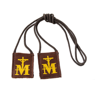 Marian Crucifix | Premium Brown Scapular