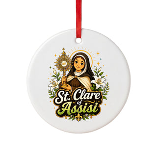 St. Clare of Assisi Ceramic Ornament