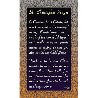 St. Christopher Prayer Card