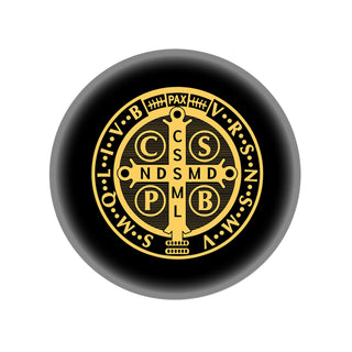 Dark St Benedict Glass Magnet - Back