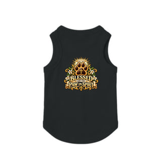 Blessed Are the Paw in Spirit Dog Tank - Black