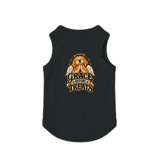 Grace Before Treats Dog Tank - Black