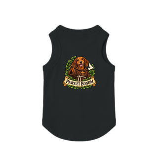 Paws et Bonum Dog Tank - Dachshund Friar - Black