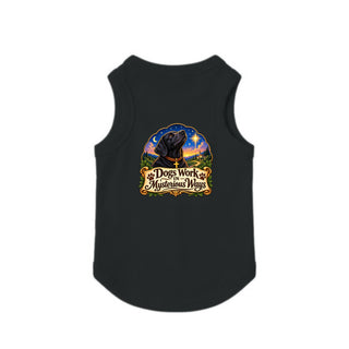 Dogs Work in Mysterious Ways Dog Tank - Black