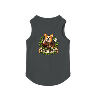 Paws et Bonum Dog Tank - Corgi Friar - Granite Heather