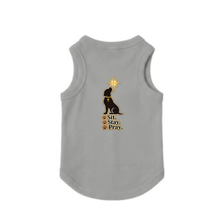 Sit, Stay, Pray Dog Tank - Heather