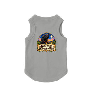 Dogs Work in Mysterious Ways Dog Tank - Heather