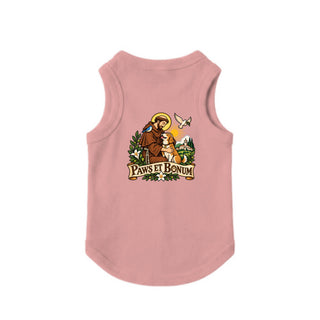 Paws et Bonum Dog Tank - St. Francis with Dog - Mauvelous