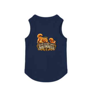 Lead Us Not Into Squirrels Dog Tank - Navy